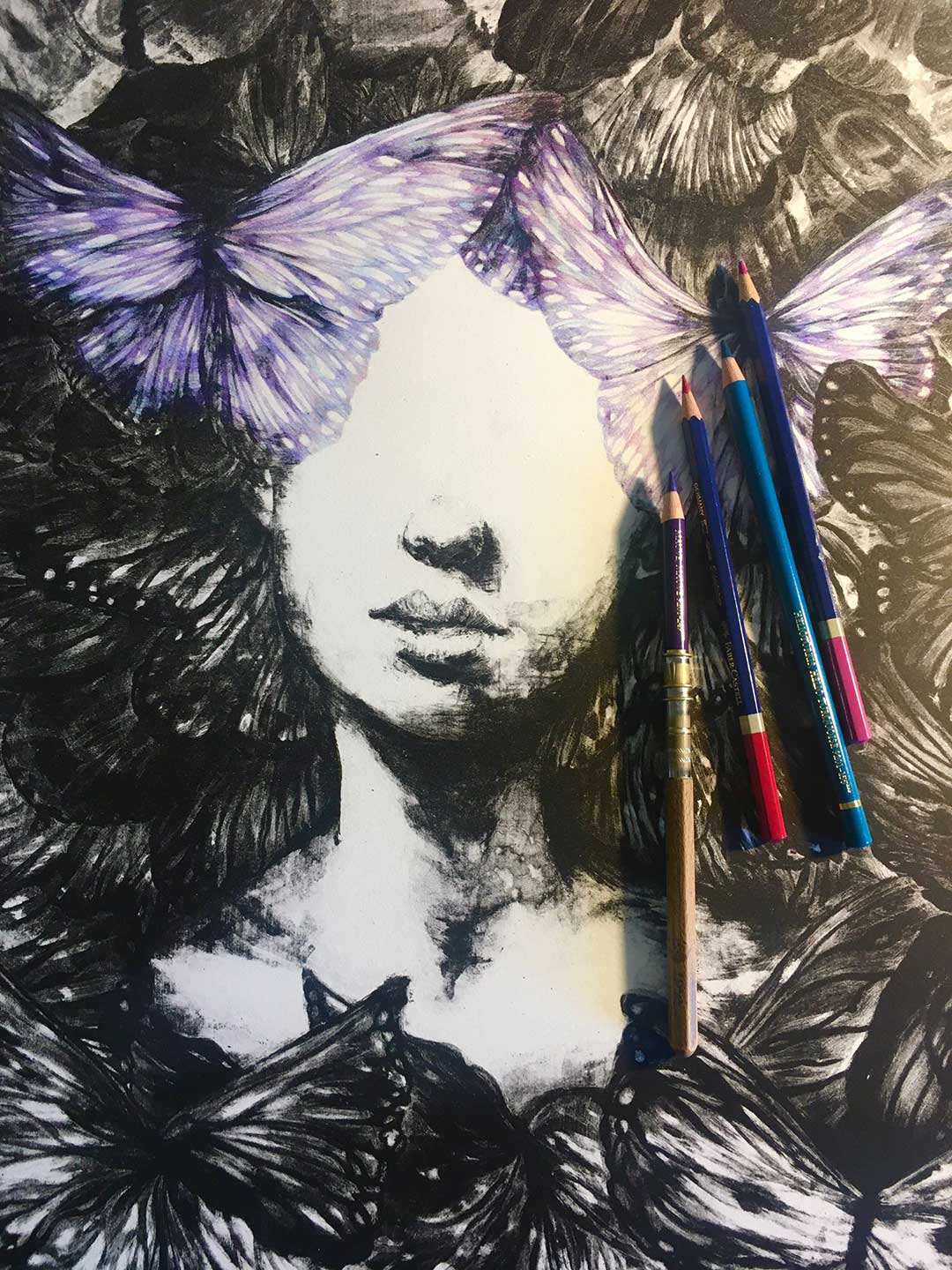 MARCO MAZZOINI HAND EMBELLISHED ART PRINT